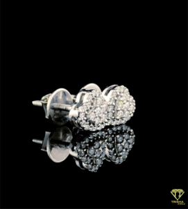 Classic Heart Cut Lab Grown Diamond Earrings 925 Sterling <b>Silver</b> Luxury Women <b>Stud</b> Jewelry - Product Image 6