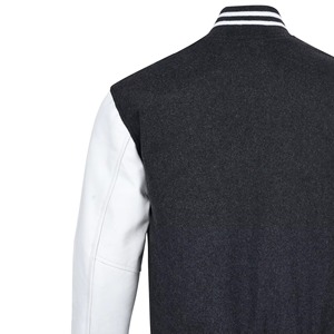 2026 Custom <b>Men's</b> Formal <b>Varsity</b> <b>Bomber</b> <b>Jacket</b> OEM Design Breathable Chenille Front Logo Polyester/Cotton - Product Image 2