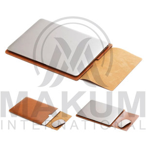 Brown Leather <b>Laptop</b> <b>Sleeve</b> with Flap Closure for Portable Protection PU Leather Customized - Product Image 3