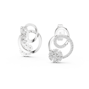 Ensemble de boucles d'oreilles STARLACE CIRCLE en diamant cultivé en laboratoire, en or rose 18 carats, pour femme, pour fiançailles, fête, Saint-Valentin, ou usage quotidien - Product Image 5