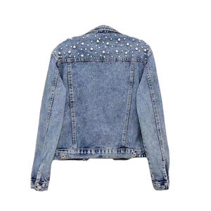 2025 New Fashion Design High Quality Winter Men Denim <b>Rhinestone</b> <b>Jacket</b> Crew Neck Custom Made 100% Cotton Wholesale Price - Product Image 2