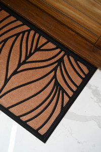 Leaf Pattern Coir Rubber Backed Eco-Friendly Entrance Door <b>Mat</b> Decorative Rubber Border | Non <b>Slip</b> Entrance Floor <b>Mat</b> - Product Image 5