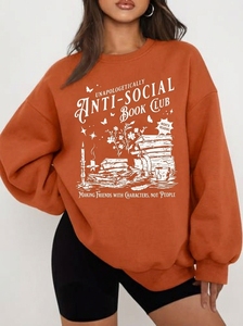 Pull molletonné oversize pour femme, chaud et décontracté, coupe ample, col rond, tendance, vente en gros - Product Image 3