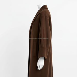 Abrigo Largo para Mujer, Color Marrón, Impermeable, Resistente al Viento, Personalizado, OEM, Venta al Por Mayor - Product Image 4