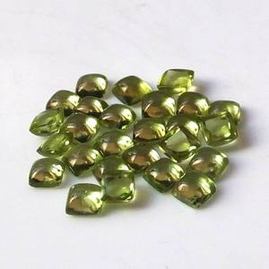 Peridoto natural de forma cuadrada, cabujón de base plana, color verde, tamaño de calidad, cabujón de peridoto, piedra preciosa suelta, piedra pulida para joyería - Product Image 2