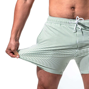 Shorts de bain pour hommes, personnalisables, solides, avec cordon de serrage, respirants, séchage rapide, imperméables, anti-UV, style décontracté - Product Image 2