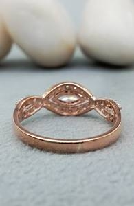 Bague de fiançailles et de mariage personnalisée en argent 925 avec diamant fantaisie, cadeaux de fête pour femmes - Product Image 2