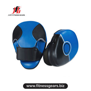 Leather <b>Focus</b> <b>Pads</b> Yellow Black Boxing Training Gear for Martial Arts Unisex Adults - Product Image 4