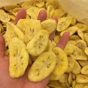 Disponible : Tranches de banane Namwa frites sous vide de qualité supérieure, chips de fruits séchés croustillants, collation à faible humidité - Product Image 2