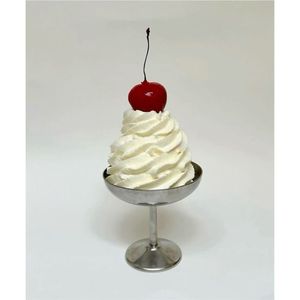 Modern Metallic <b>Ice</b> Cream Sundae Glass Replacement Stemmed Dessert Bowl Luxury Metal <b>Footed</b> Coupe Cup for Wedding Catering Party - Product Image 1