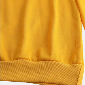 เสื้อสเวตเชิ้ตคอกลมสีเหลืองแบบยูนิเซ็กซ์ ทรงโอเวอร์ไซส์ ใส่สบาย ทรงปกติ ผ้าถักเนื้อแน่น สไตล์ลำลอง เหมาะสำหรับใส่ในฤดูใบไม้ร่วง - Product Image 5