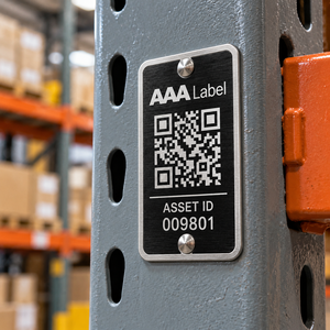 QR Code Asset Labels Anodized Aluminum Custom Serial Number <b>Tags</b> for Factory Equipment <b>Tracking</b> - Product Image 4