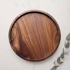 Bandeja de Servir de Madera - Diseño Clásico, Forma Redonda, Duradera, para Desayuno, Té, Café, Aperitivos - Product Image 2