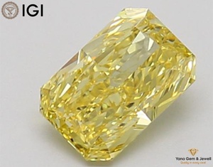 เพชร CVD ทรงเรเดียนท์ 1.00 กะรัต พร้อมใบรับรอง IGI สีเหลืองแฟนซีสดใส ความสะอาดระดับ VS1 เหมาะสำหรับเป็นเครื่องประดับชิ้นเอก - Product Image 1