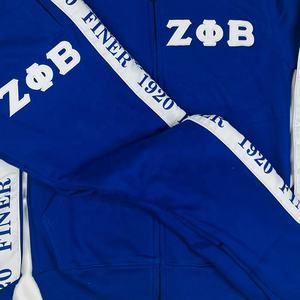 Custom Heavyweight 350g Fleece transpirable Vintage Sweat Suit Zeta Phi Beta Sorority Unisex Casual Sports Jogger de punto de invierno - Product Image 6