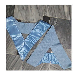 Collar Masónico Junior Steward para Logia Azul, de terciopelo azul real, con bordado a mano de trenza dorada y cinta negra, para Gran Logia - Product Image 5