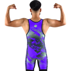 Custom High Elastic Custom Stretchable Moisture-wicking Fabric Wrestlers Wrestling <b>Singlets</b> Wrestling <b>Singlets</b> <b>Men</b> - Product Image 1