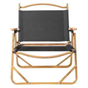 Silla de Camping de Tamaño Mediano 53*55*61cm, Marco de Aluminio, Tela Oxford Negra 600D, Capacidad de Carga de 100kg, Imitación de Madera con Acabado en Aerosol - Product Image 5