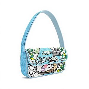 Cute <b>Pink</b> Heart Beaded Crossbody <b>Bag</b> Women Embroidered Shoulder Purse Evening <b>Party</b> Wedding Gift Fashion Statement Handbag - Product Image 5