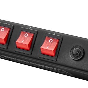 Multipresa Rack 1U con 10 Prese, Interruttori Indipendenti e Protezione da Sovratensione, Unità di Distribuzione Elettrica (PDU) per Server Standard da 19 Pollici - Product Image 6