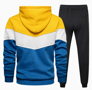 Conjunto de Dos Piezas al Por Mayor: Sudadera con Capucha y Pantalones Deportivos 100% Algodón, Diseño Sólido con Logotipo Personalizado - Product Image 1