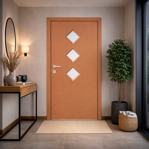 Porte de salle de bain en PVC de qualité supérieure, étanche, résistante au feu et aux termites, pour chambre, cuisine, maison, style moderne et luxueux - Product Image 1