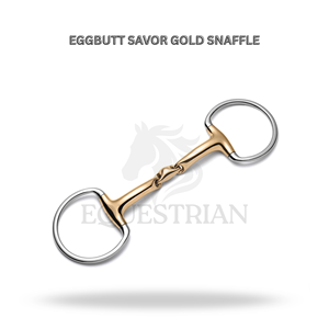 Mors d'entraînement Eggbutt Savor Gold Snaffle pour le contrôle équestre - Product Image 2