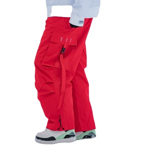 Men's Different Color Waterproof Cargo Pants With Multiple Pockets <b>Elastic</b> <b>Waist</b> Workwear Style Winter Outdoor <b>Trousers</b> - Product Image 4