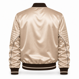 Chaquetas Bordadas en Satén con Logotipo Personalizado, Uniformes de Béisbol Unisex al por Mayor con Cuello Acanalado y Cierre de Botones a Presión - Product Image 2