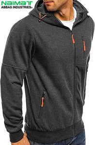 Sweat-shirt à capuche oversize de qualité supérieure pour homme, pull uni en molleton doux, vêtement d'extérieur chaud en polaire - Product Image 4
