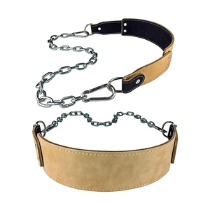 Cowhide Dip Belt with Chain <b>Weight</b> <b>Training</b> Full-Grain Leather Professional Protection Heavy Duty 6mm Thick Non-Slip Strong - Product Image 4