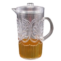 Carafe à eau moderne en plastique écologique, design diamant cristal doré, décoration artistique