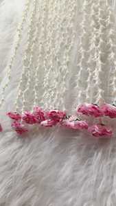 Tapisserie suspendue artificielle de tubéroses blanches et de roses roses, pour décoration de mariage indien, de plafond, Haldi, Mehndi, Mandir, Nikah, et arrangements floraux - Product Image 5