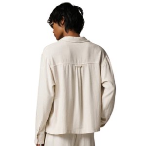 Camisa Texturizada Tejida para Hombre, Manga Larga, Cierre de Botones, Corte Holgado Informal, Ligera, para Vacaciones, Suministro al por Mayor OEM - Product Image 6
