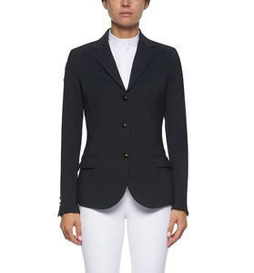 Chaqueta de competición ecuestre para mujer, personalizada, con 4 botones, elástica, a medida, OEM, al por mayor - Product Image 4