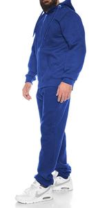 Hoodie Tracksuit Set Latest New Custom Stylish Fashion Velvet And Velour Blue Design Fit OEM Tracksuits - Product Image 2