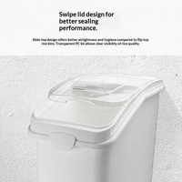 Boîte de rangement en plastique pour ingrédients, pour usage domestique et commercial, pour le stockage de riz, de farine et de nouilles