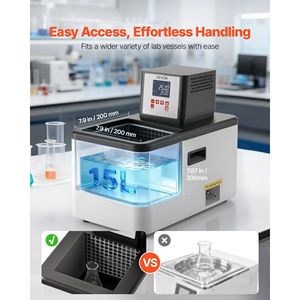 Serbatoio di Riscaldamento a Temperatura Costante da Laboratorio 15L, 300 Gradi Celsius/572 Fahrenheit, Certificato CE, Dispositivo Termostatico per Laboratorio - Product Image 3