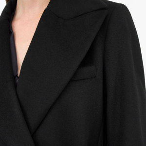 Servicios OEM: Abrigo Largo Casual Grueso de Lana para Mujer, Transpirable, Ropa de Invierno, Botones de Cuerno, Relleno de Fibra de Poliéster y Piel de Visón - Product Image 5