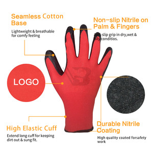 Wholesale 40-80g/Pair Industrial Acrylic/Leather Anti-Static Heat Resistant Safety Work <b>Gloves</b> Tapered Cuff for Industrial Use - Product Image 3