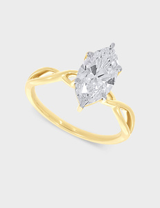 14K Gold 1.80 CT Marquise Cut <b>Diamond</b> Infinity Twist Prong Set Luxury Engagement <b>Ring</b> for Women - Product Image 1