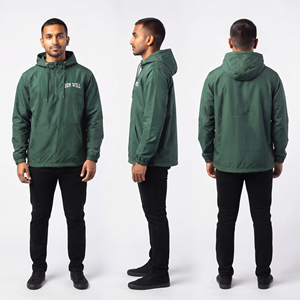 Veste coupe-vent à capuche pour homme avec logo personnalisé OEM, 100% nylon, imperméable, coupe-vent léger pour homme, vêtements d'extérieur - Product Image 5
