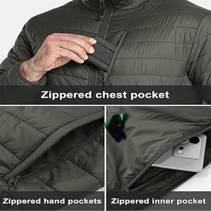 Chaqueta Acolchada de Invierno Personalizada en Color, Talla y con su Logotipo para Hombre, Chaquetas Acolchadas Tipo Burbuja - Product Image 5