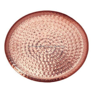 Bandeja de servicio redonda de metal, color rojo esmaltado, impreso - Product Image 4