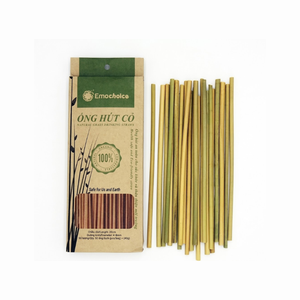 Pailles en herbe jetables écologiques, pailles à boire naturelles biodégradables pour les cafés, les restaurants et les services de boissons par Eco2go - Product Image 1