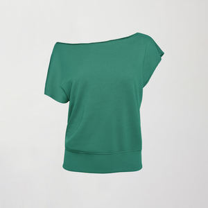 Sudadera de Manga Corta Holgada con Hombros Descubiertos y Logotipo Personalizado, Sudadera Deportiva de Invierno para Mujer, Sudadera Oversize de Manga Corta para Fitness - Product Image 3