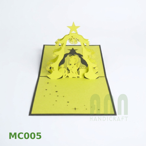 High Quality Offset Printed 3D <b>Paper</b> Christmas Prayer 'Thank You' Greeting Cards Matte/<b>Gloss</b> Varnish UV/Embossing Kid-Friendly - Product Image 1