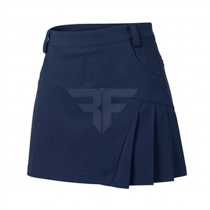 Falda de Golf Corta para Mujer al por Mayor, Faldas Deportivas de Ocio, Vestido Casual para Exteriores, Rayado, Transpirable, Natural - Product Image 1