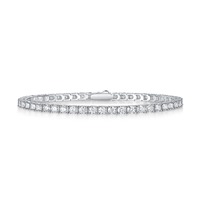 Pulsera de Plata 925 de Excelente Calidad, Chapada en Oro, con Diamante Moissanita de Corte Cojín, Unisex, de Lujo, para Fiestas, Verano, Regalo de Moda