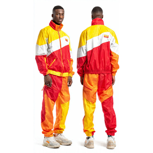 Lightweight Nylon Waterproof Hooded Printed <b>Windbreaker</b> Tracksuit Rain Jacket Track Pants Set Custom <b>Women's</b> Casual Solid - Product Image 5